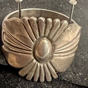 Made by J. Curtis, Navajo Native American, Sterling Silver Ring
